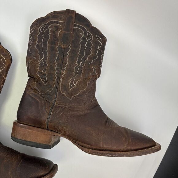 J.B. Dillon Mad Dog Bone Square Toe Boot Goat Leather Brown JBM3208 Western 11.5 - Picture 11 of 16